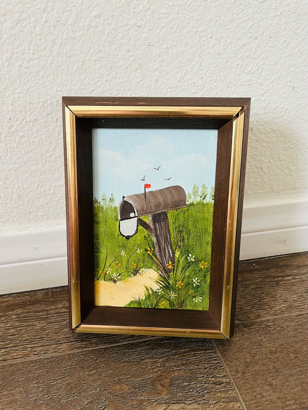 Framed Mailbox Beachside Painting - Green, Blue, Brown 5.5/7.5 Inches - Picture 7 of 7